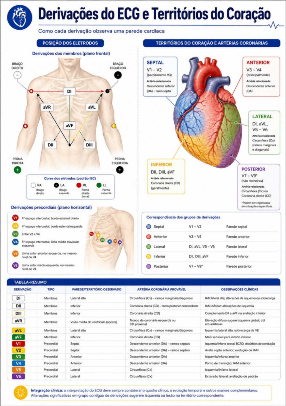 Derivações do ECG e Territórios do Coração